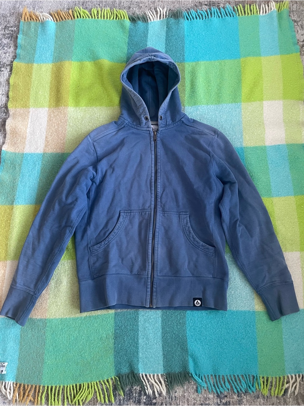 American Giant Faded Blue Full-Zip Heavyweight Hoodie Men’s